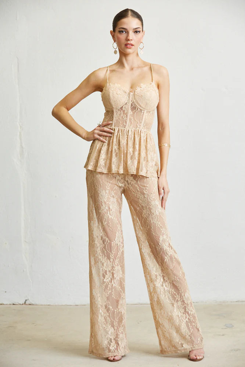 QUEENY- SLEEVELESS SPAGHETTI STRAP EVENING JUMPSUIT