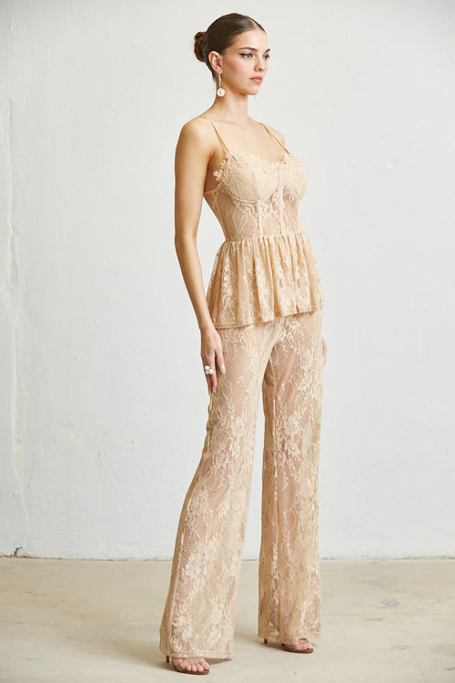 QUEENY- SLEEVELESS SPAGHETTI STRAP EVENING JUMPSUIT