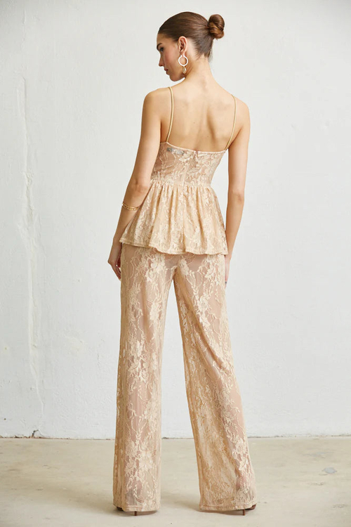 QUEENY- SLEEVELESS SPAGHETTI STRAP EVENING JUMPSUIT