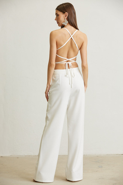 BAILEY- LACED BUTTERFLY DETAIL DRESS JUMPSUIT