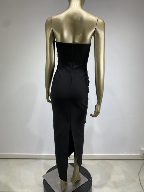NEW ARRIVAL- CELEBRITY BACKLESS DIAMOND MAXI DRESS