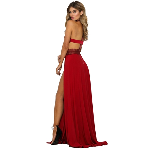 IDALIA- LACE PERSPECTIVE HIGH SPLIT MAXI DRESS
